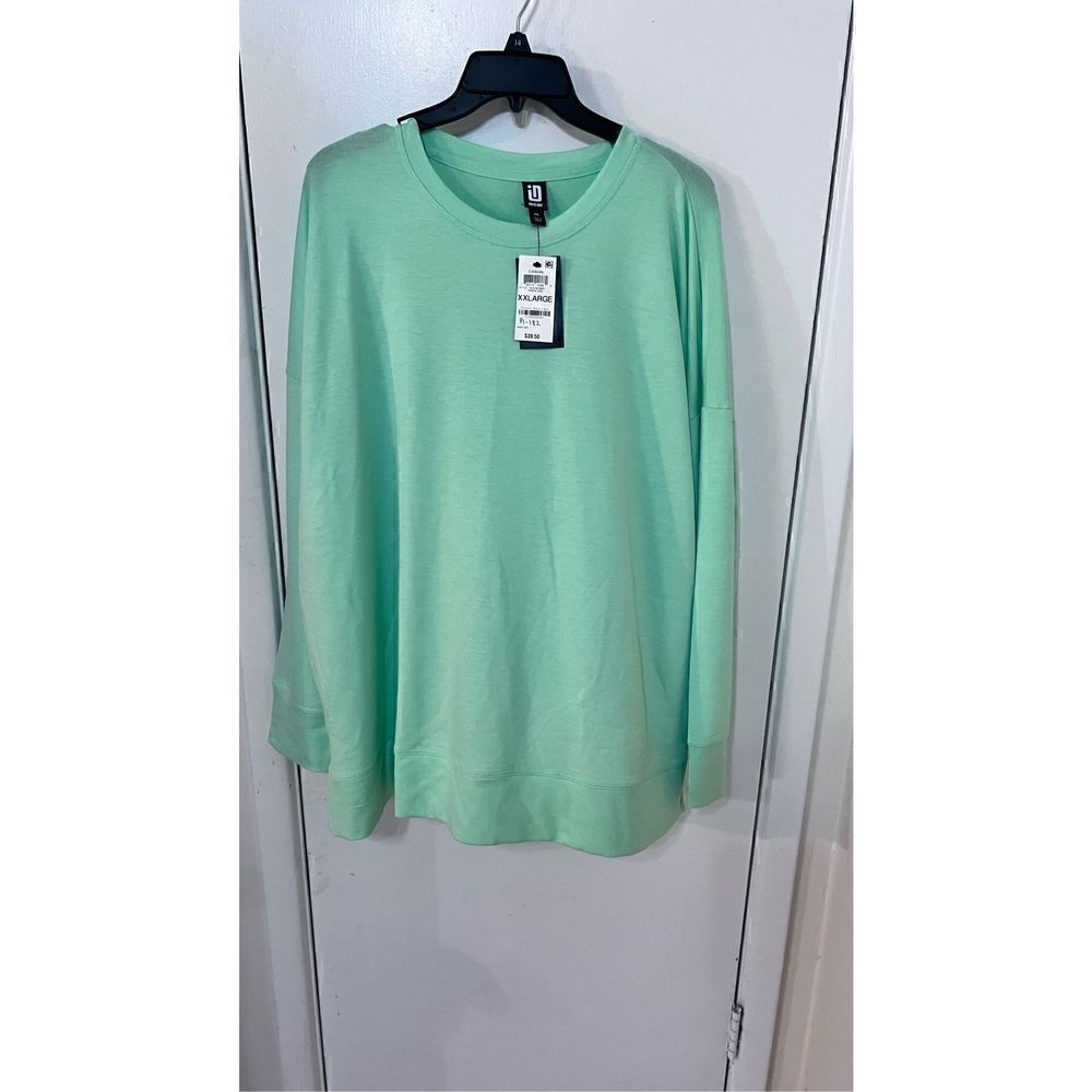ID IDEOLOGY GREEN VERY SOFT CREW NECK SWEATSHIRT SZ XXL P1-182 NEW